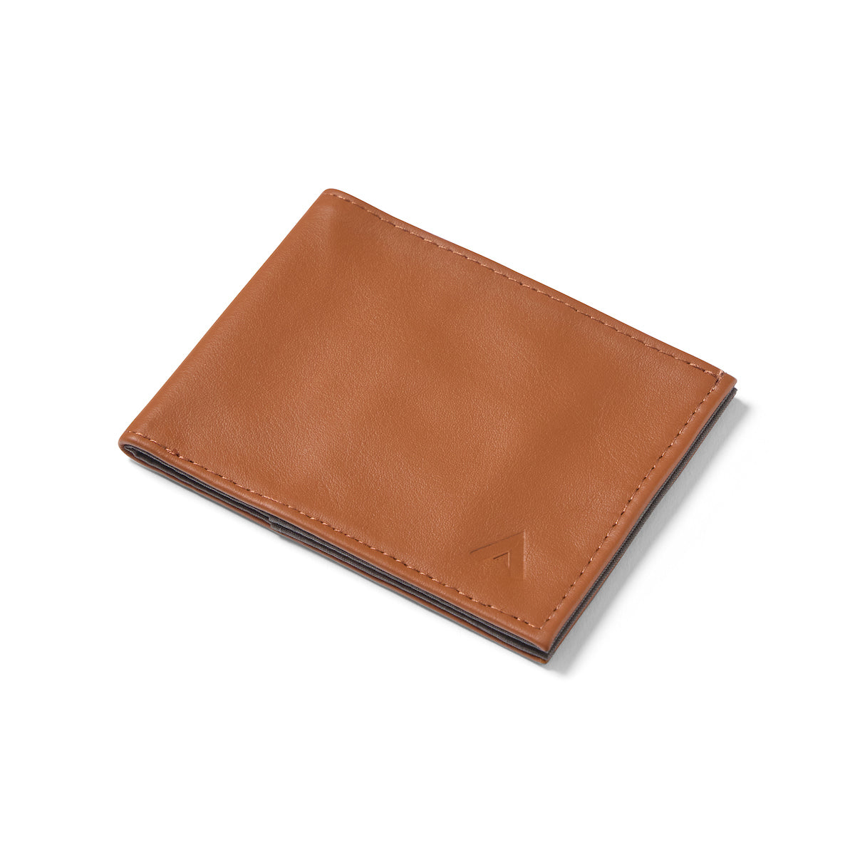 Allett Leather Sport Wallet RFID Blocking in closed position- hazel-brown