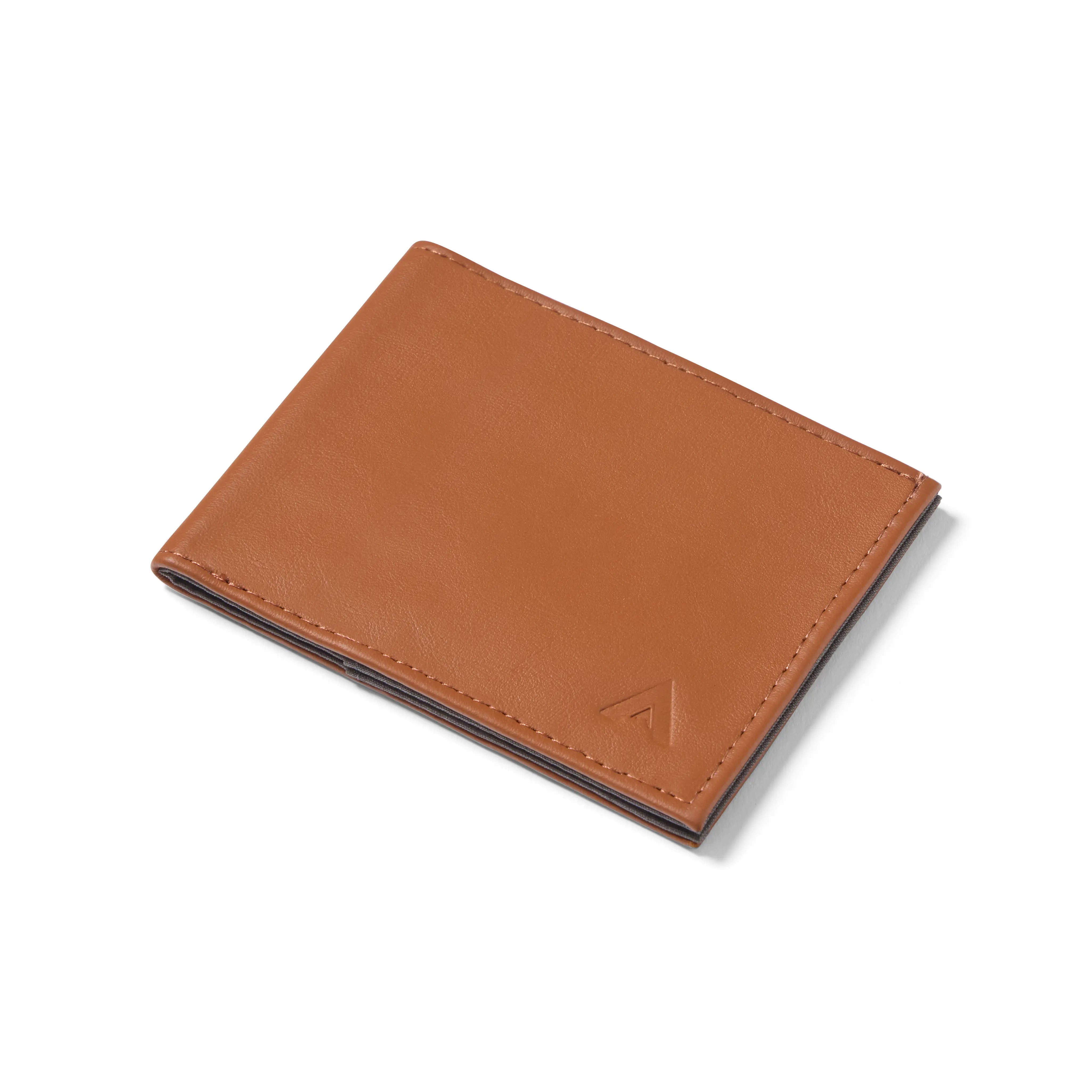 Leather Sport Wallet by Allett RFID Blocking hazel-brown