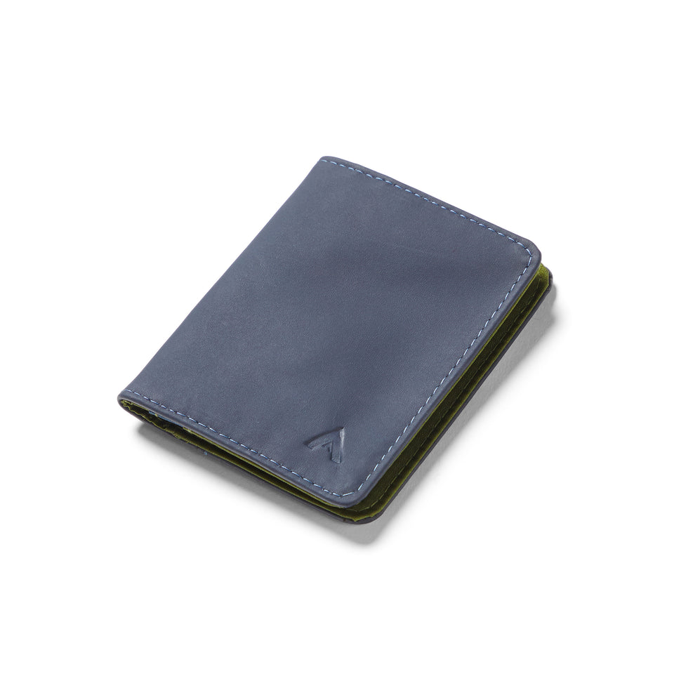 Green Hand-made Cowhide Leather Wallet Zipper Multi-card Long Wallet